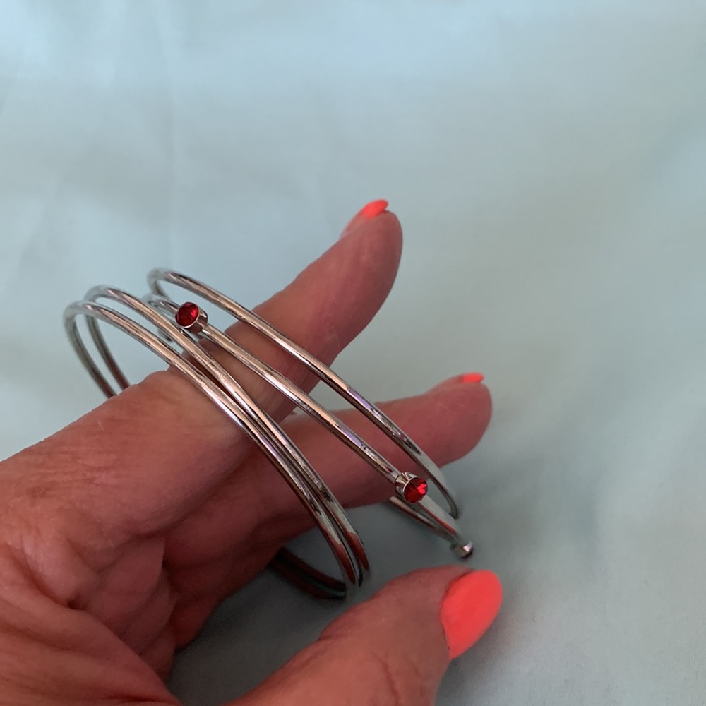 Silver Bangle set - Picture 3 of 4